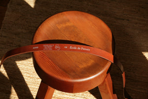 Sliding Buckle Leather Belt in Tobacco