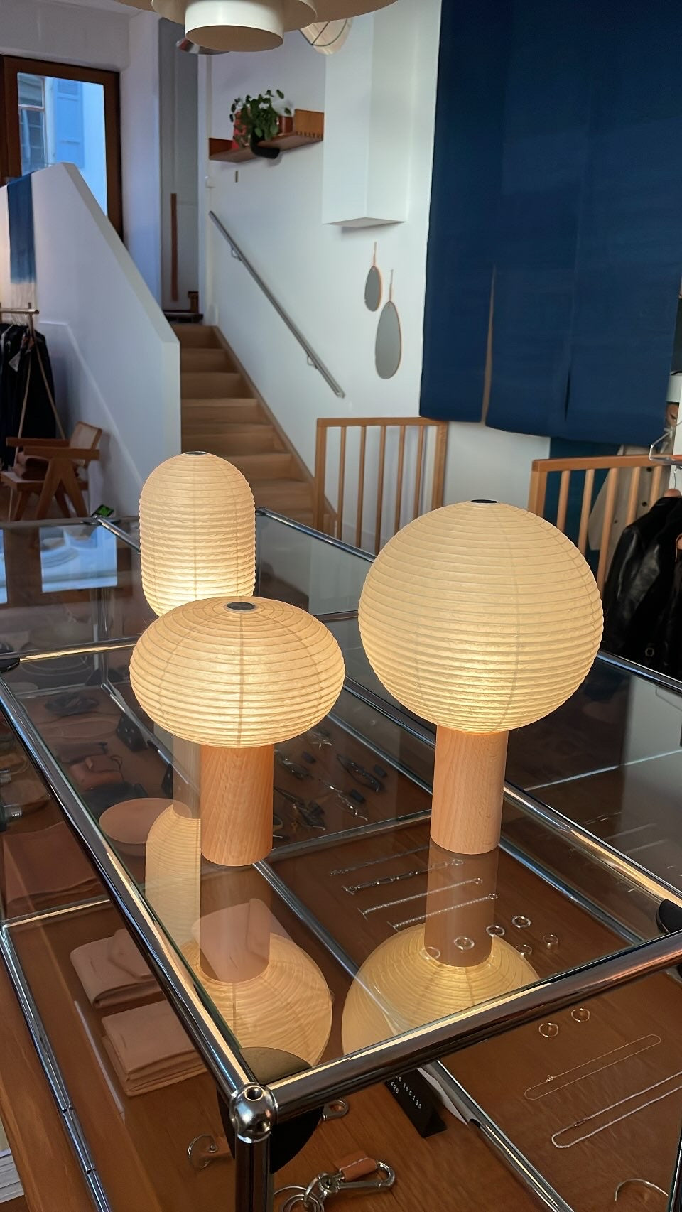 TORCHIN FOR TEMPO - Vertical Washi-Paper Battery Torch Lamp with Ash Wood Base - Tempo