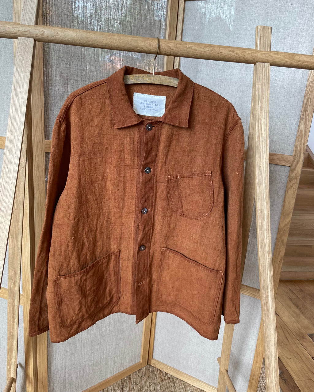 LICHEN GOODS X TEMPO - Cutch Hand-Dyed Hemp Work Jacket - Tempo