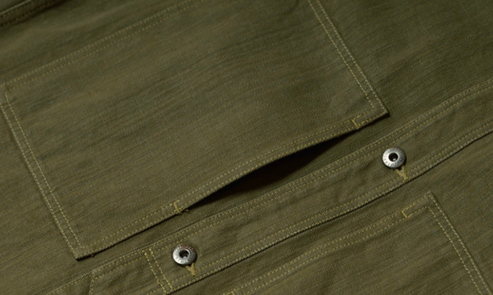 ORGUEIL - STUDIO D'ARTISAN - Green Denim Jacket - Tempo