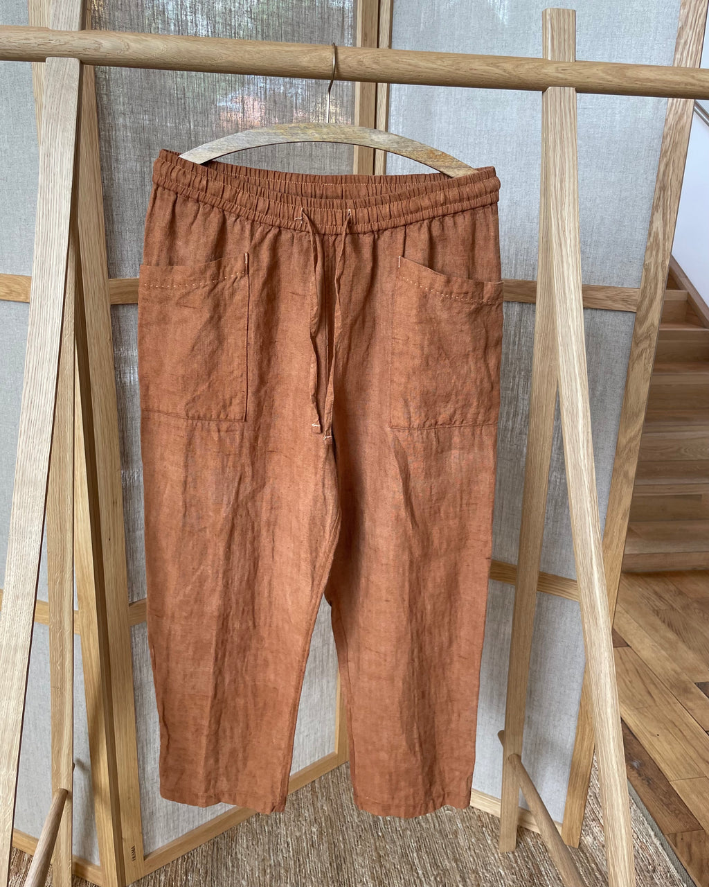 LICHEN GOODS X TEMPO - Cutch Hand-Dyed Hemp Easy Trousers - Tempo