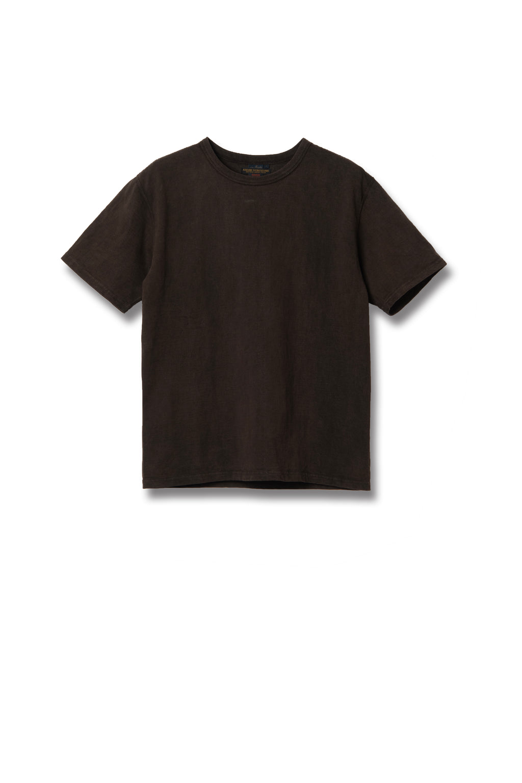 STUDIO D'ARTISAN - Amami Dorozome Mud Dyed Loopwheel T-Shirt - Dark Brown - Tempo