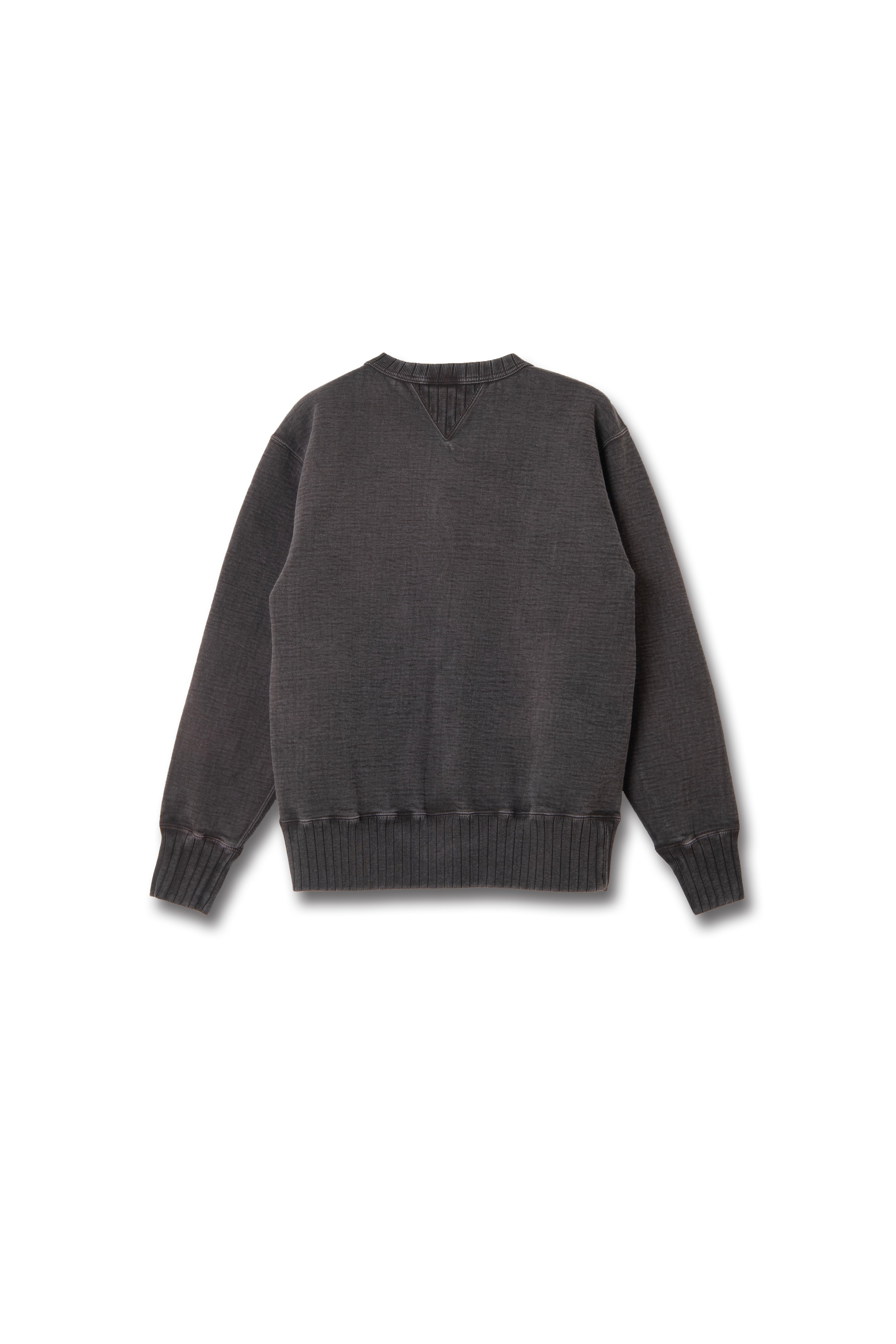 STUDIO D'ARTISAN - PRE-ORDER - KASANE NO IROME TSURIAMI LOOPWHEEL SWEATSHIRT IN KURO-BENI SUMI INK + BENGALA MUD DYE - Tempo