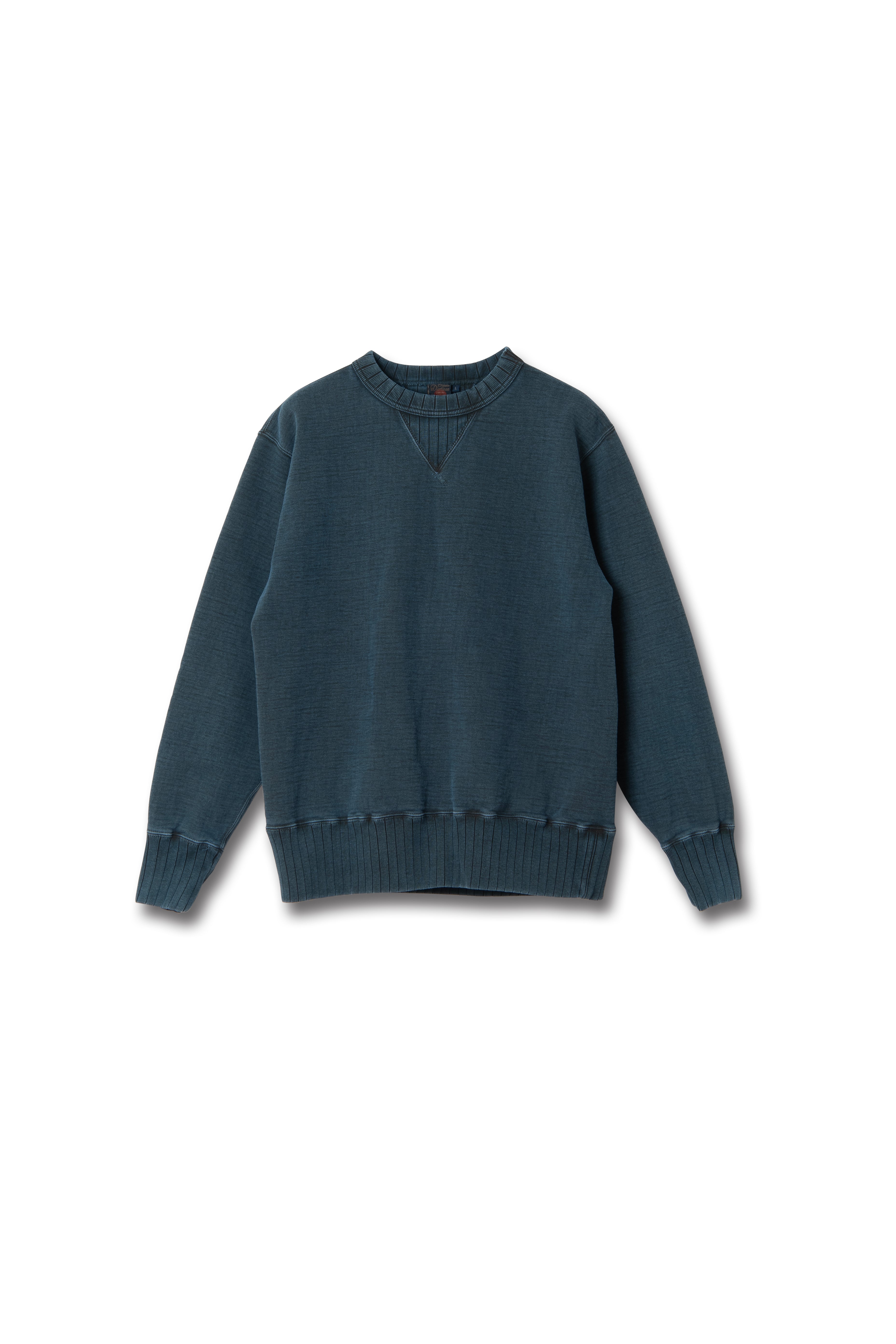 STUDIO D'ARTISAN - PRE-ORDER - KASANE NO IROME TSURIAMI LOOPWHEEL SWEATSHIRT IN AI-SHIBU INDIGO + PERSIMMON KAKISHIBU - Tempo