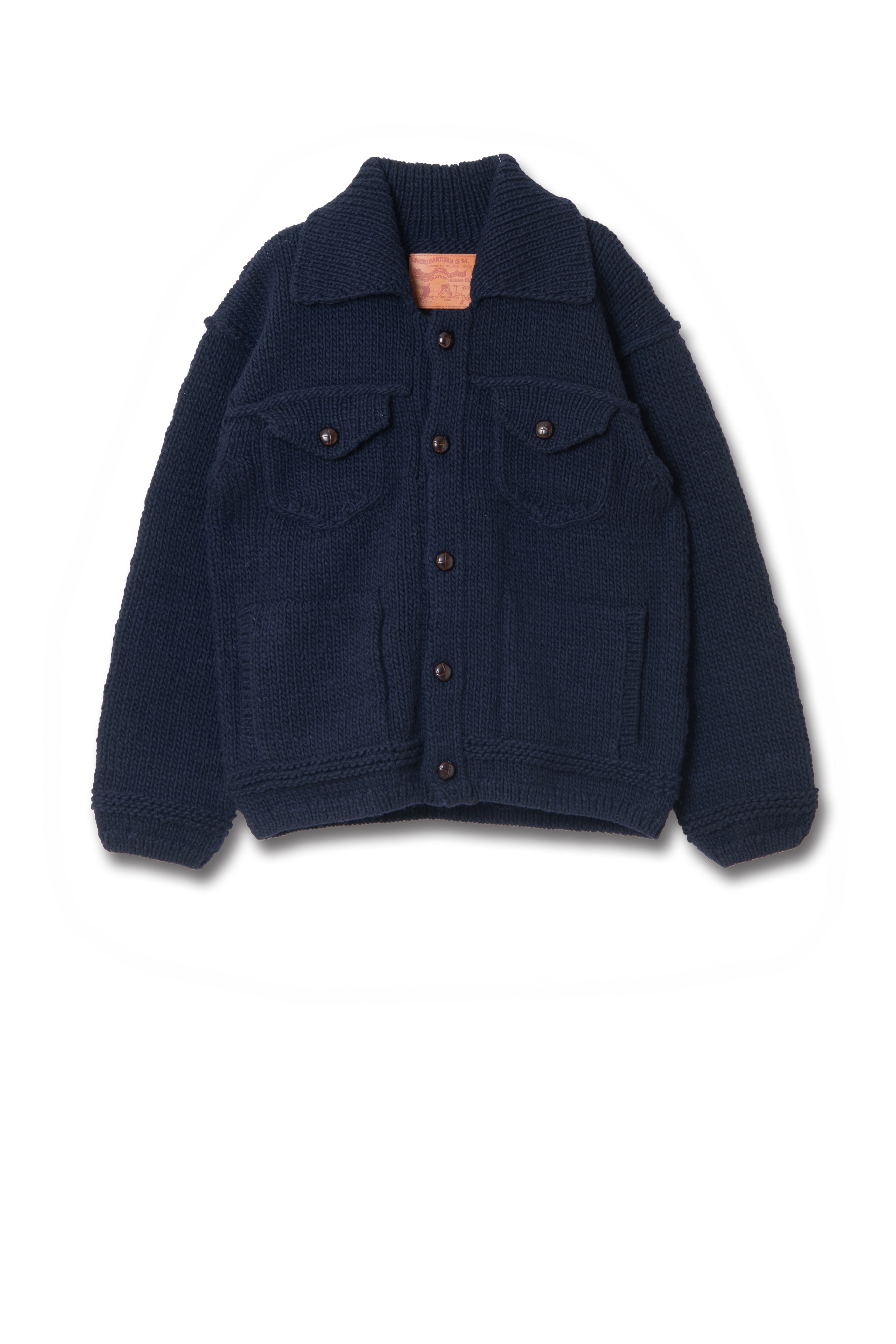 STUDIO D'ARTISAN - PRE-ORDER - PERUVIAN HAND-KNIT IN NAVY - Tempo