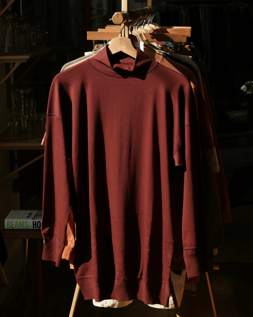 Olde Homesteader - US005 MIL Mock Neck Long Sleeve in Mahogany - Tempo
