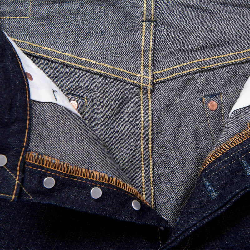 STUDIO D'ARTISAN - 14oz G3 Shuttle Loom High-Rised Tapered Selvedge Jeans - Tempo