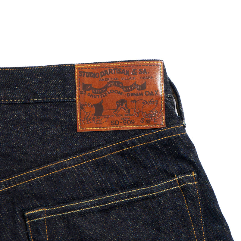 STUDIO D'ARTISAN - 14oz G3 Shuttle Loom High-Rised Tapered Selvedge Jeans - Tempo