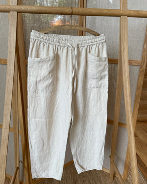 Un-Dyed Raw Hemp Easy Trousers