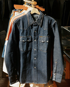 Pre-Order: 12.8oz Natural Indigo Denim Sawtooth Western Shirt D5701