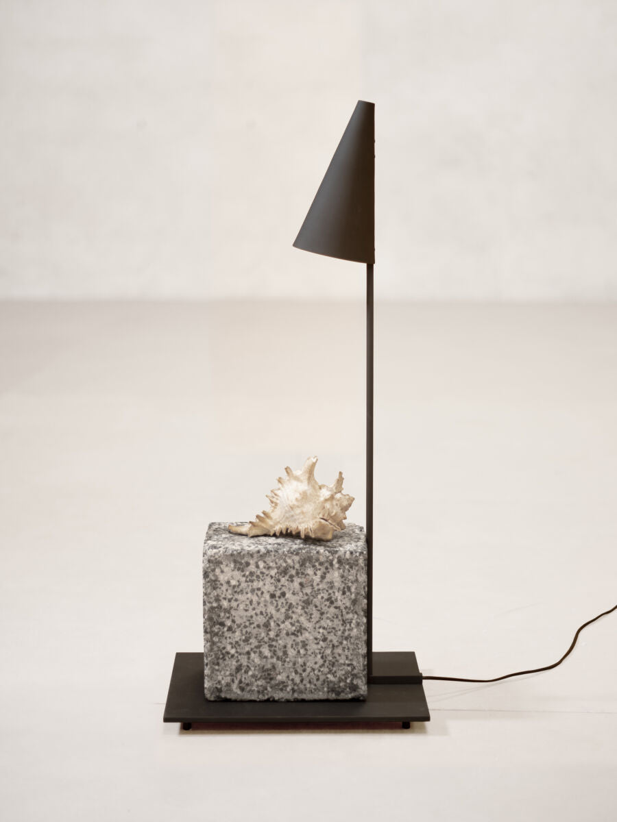 PHANTOM HANDS - Conical Metal and Stone Lamp - Tempo