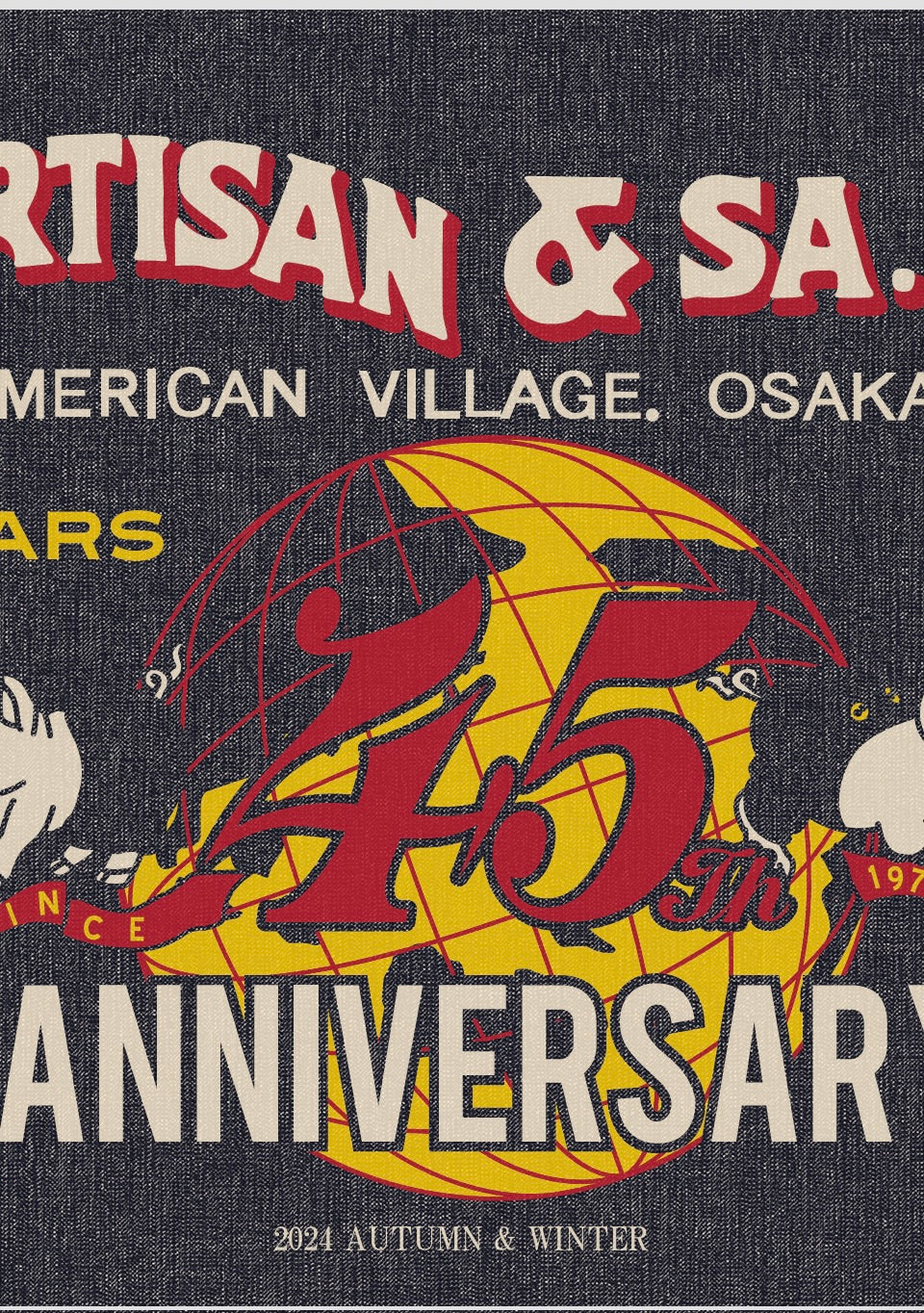 45th Anniversary Earth – Kurzes T-Shirt aus Rohbaumwolle in Weiß