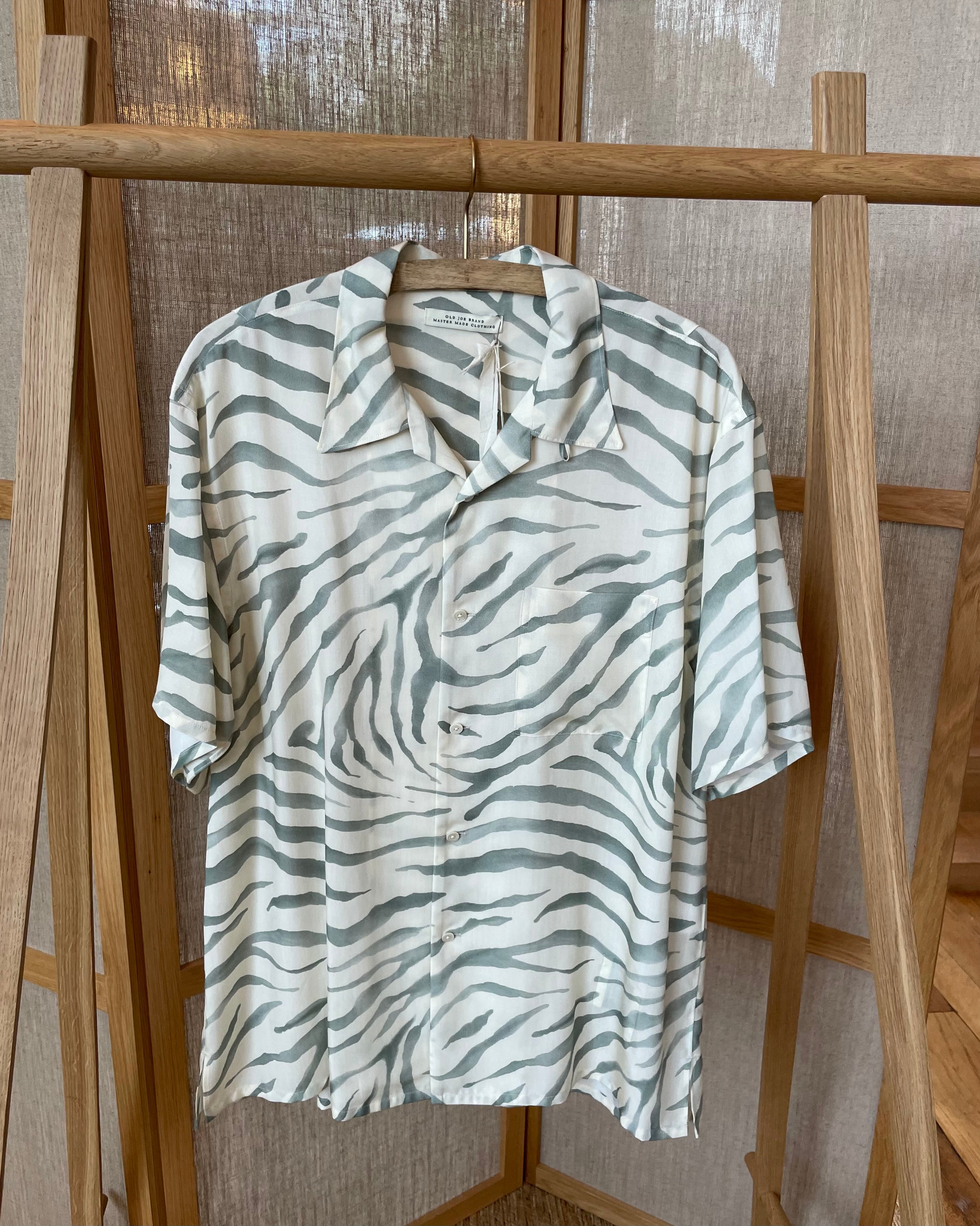 Safari Original Printed Open-Collar Short-Sleeve Shirts - Eucalyptus