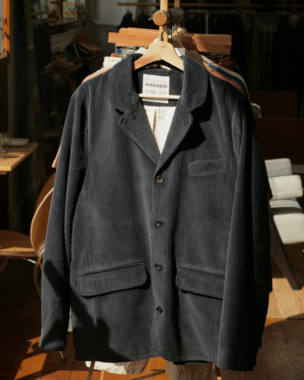 Veste blazer en velours côtelé éléphant VINCENT | Dusty Navy