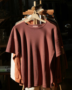 US007 Crew Neck Short Sleeve in Rosewood