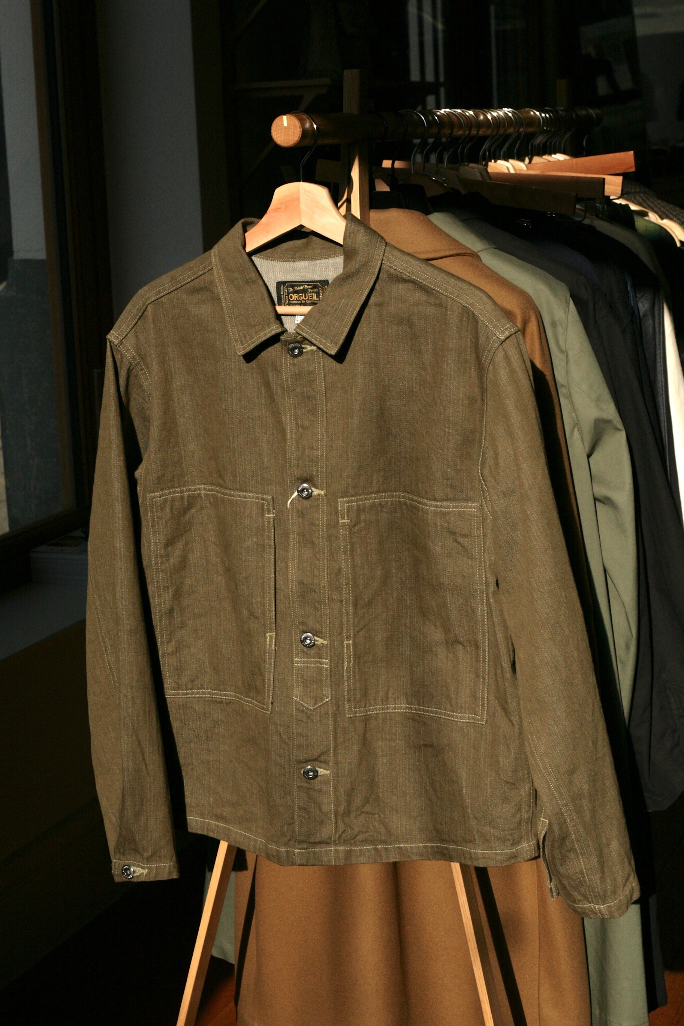 ORGUEIL - STUDIO D'ARTISAN - Green Denim Jacket - Tempo