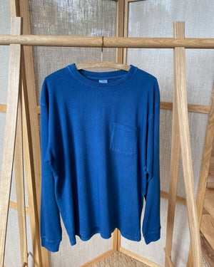 Cotton Long-sleeve T-Shirt | Organic Indigo Hand-dyed