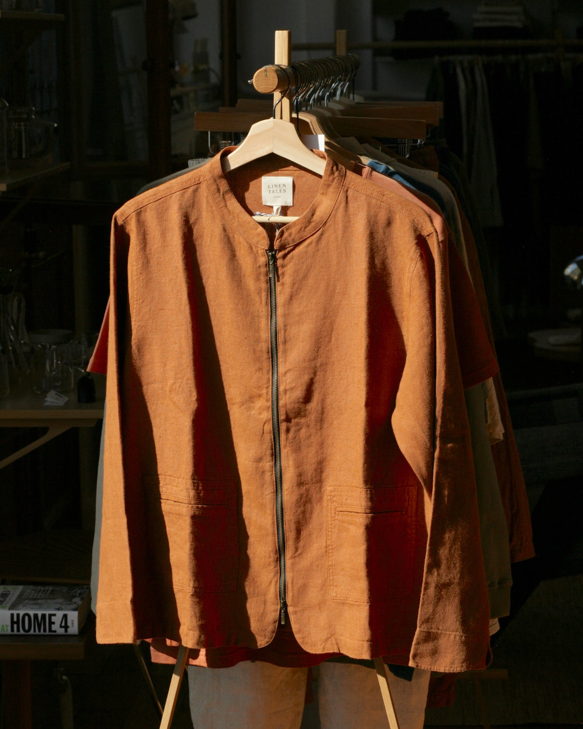 Linen Cherry Tree Jacket - Hazelnut – Tempo