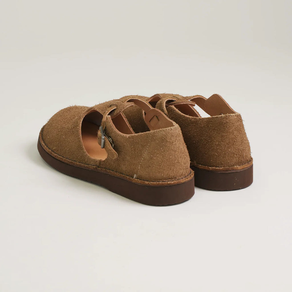 ORGANIC HANDLOOM - Guna in New taupe Velour Cowhide - Tempo