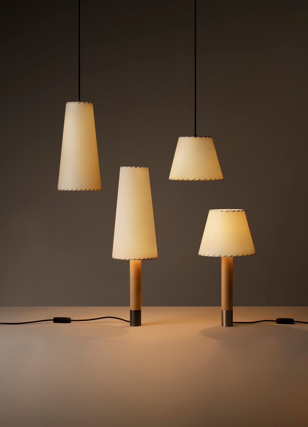 GT4 Sísísí Cónicas Largas Parchment Pendant Lamp - Tempo