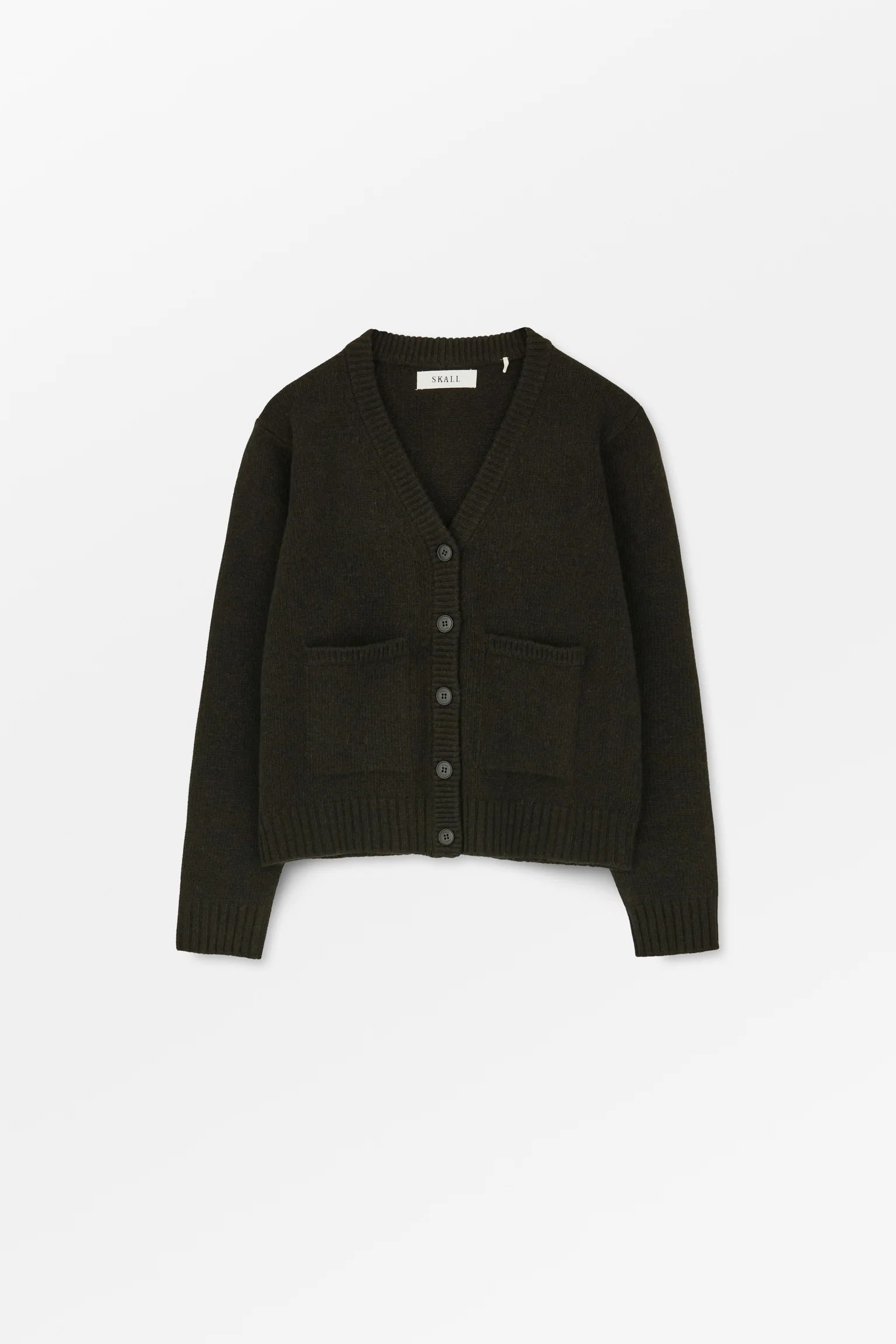 SKALL STUDIO - Beti Merino Wool Cardigan in Deep Brown - Tempo