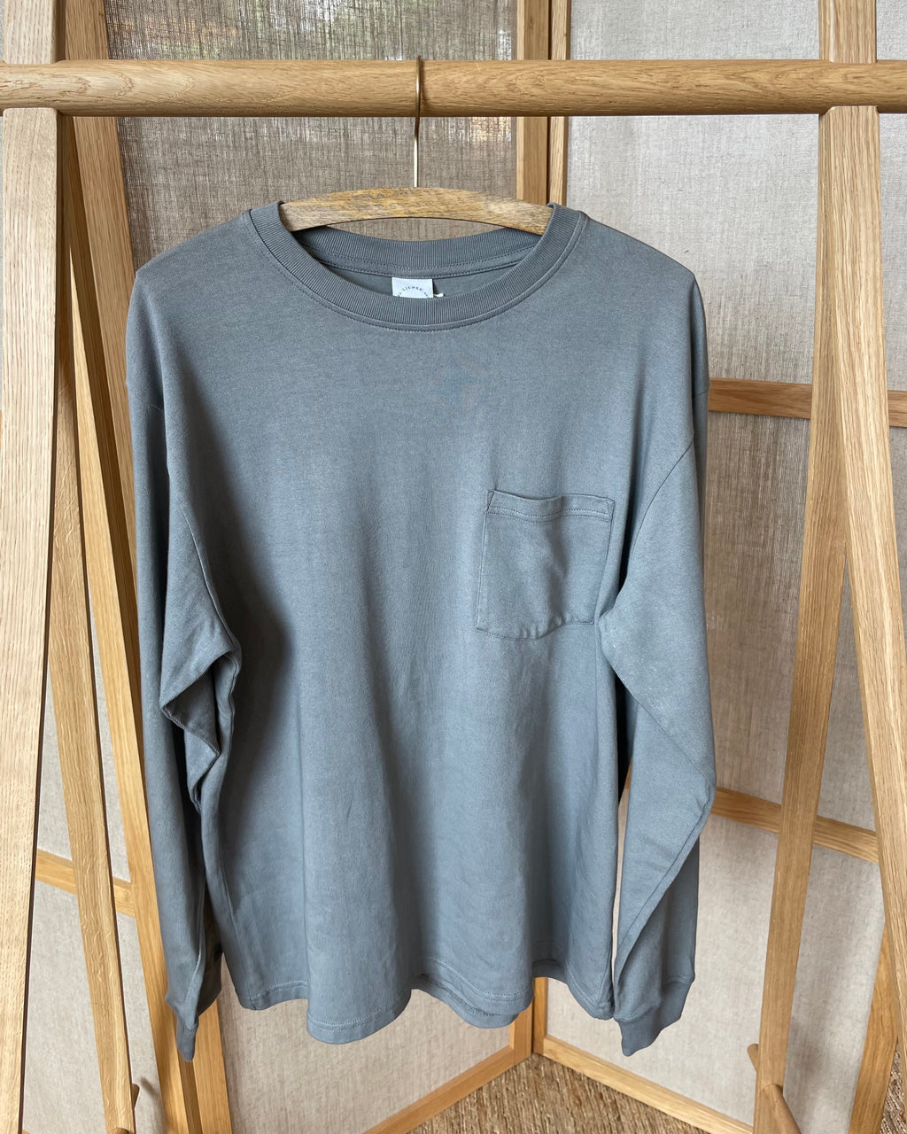 LICHEN GOODS FOR TEMPO - Cotton Long-sleeve T-Shirt | Oak Gall & Iron Hand-dyed - Tempo