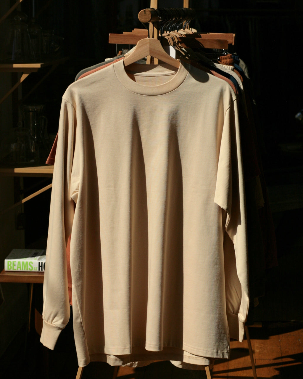 POSTALCO - Crew Neck T Long Organic Twin Jersey | Ivory - Tempo