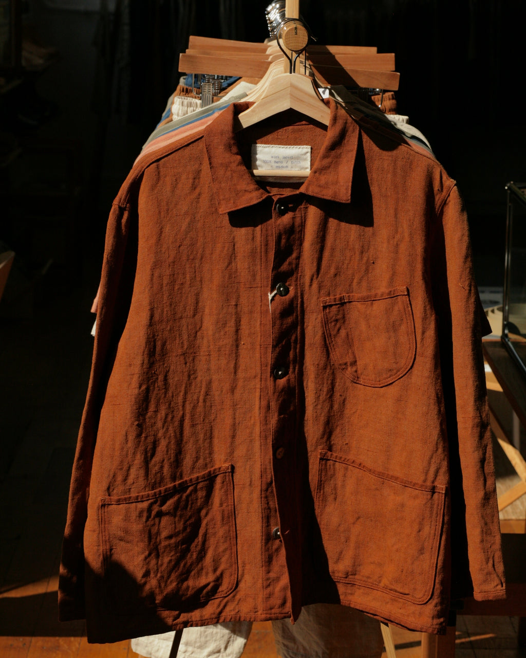 LICHEN GOODS X TEMPO - Cutch Hand-Dyed Hemp Work Jacket - Tempo