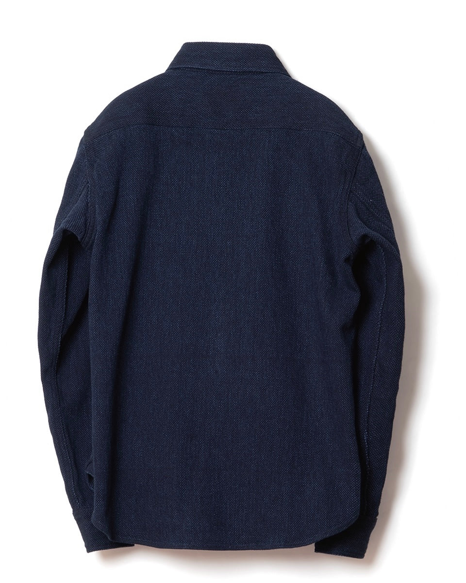 STUDIO D'ARTISAN - Heavy Weight Indigo Sashiko Shirt 5713 - Tempo