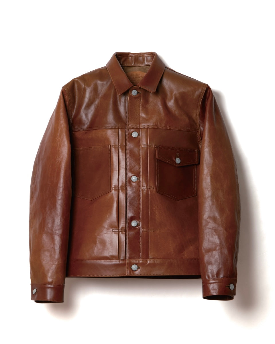 STUDIO D'ARTISAN - 45th Anniversary Hand-Dyed Horsehide Type II Jacket SP-123 - Tempo