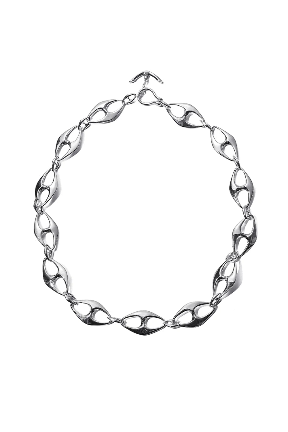 COLDFRAME - Handcrafted 925 CF Large Anchor Chain Necklace - Tempo
