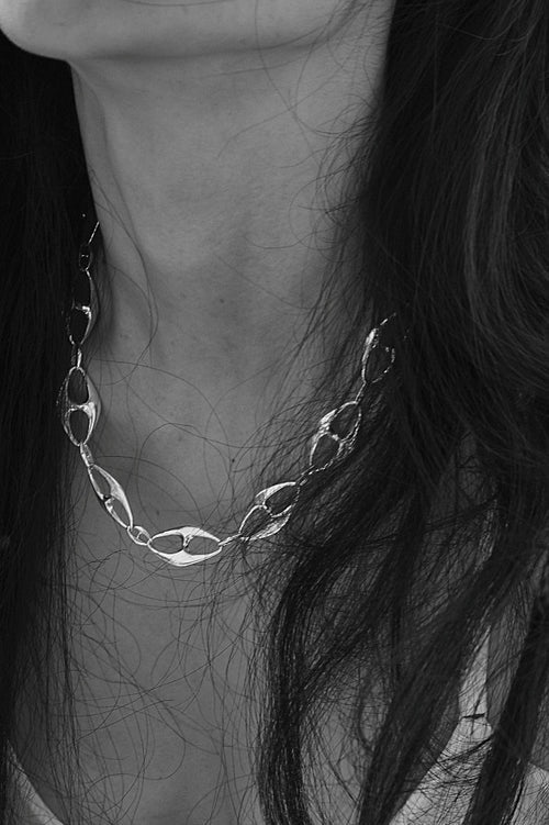 COLDFRAME - Handcrafted 925 CF Large Anchor Chain Necklace - Tempo