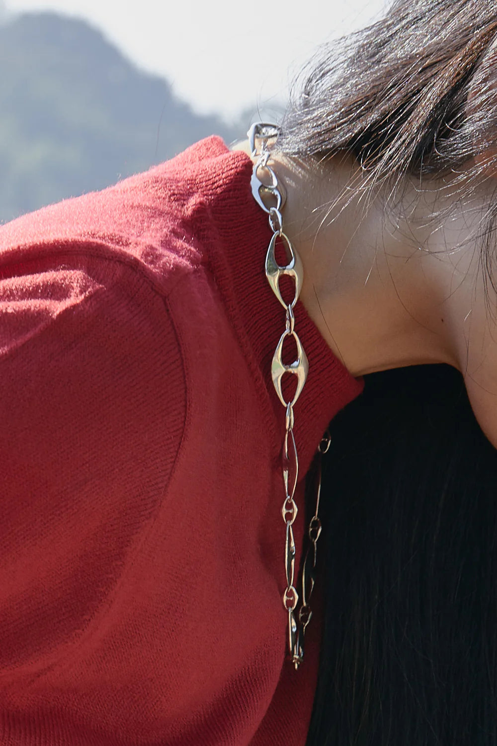 COLDFRAME - Handcrafted 925 CF Large Anchor Chain Necklace - Tempo