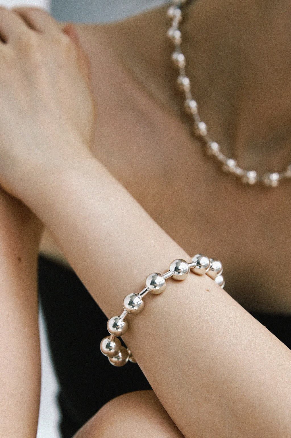 COLDFRAME - Handcrafted 925 Silver Cherishing Moment Ball Bracelet - Tempo