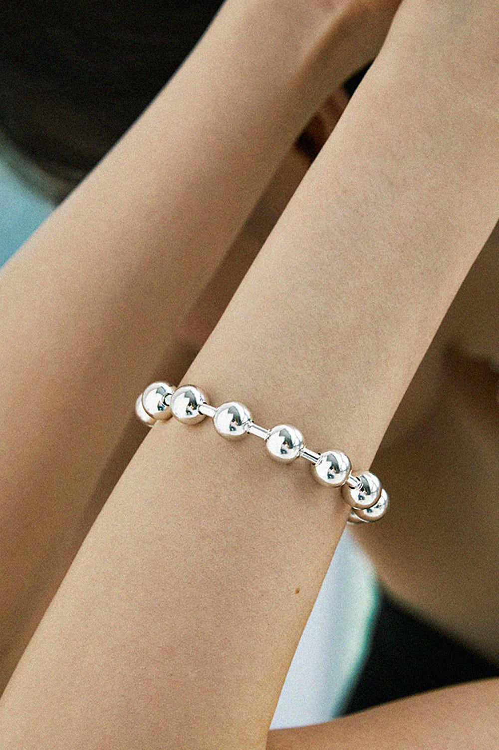 COLDFRAME - Handcrafted 925 Silver Cherishing Moment Ball Bracelet - Tempo