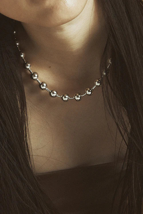 COLDFRAME - Handcrafted 925 Silver Cherishing Moment Ball Necklace - Tempo