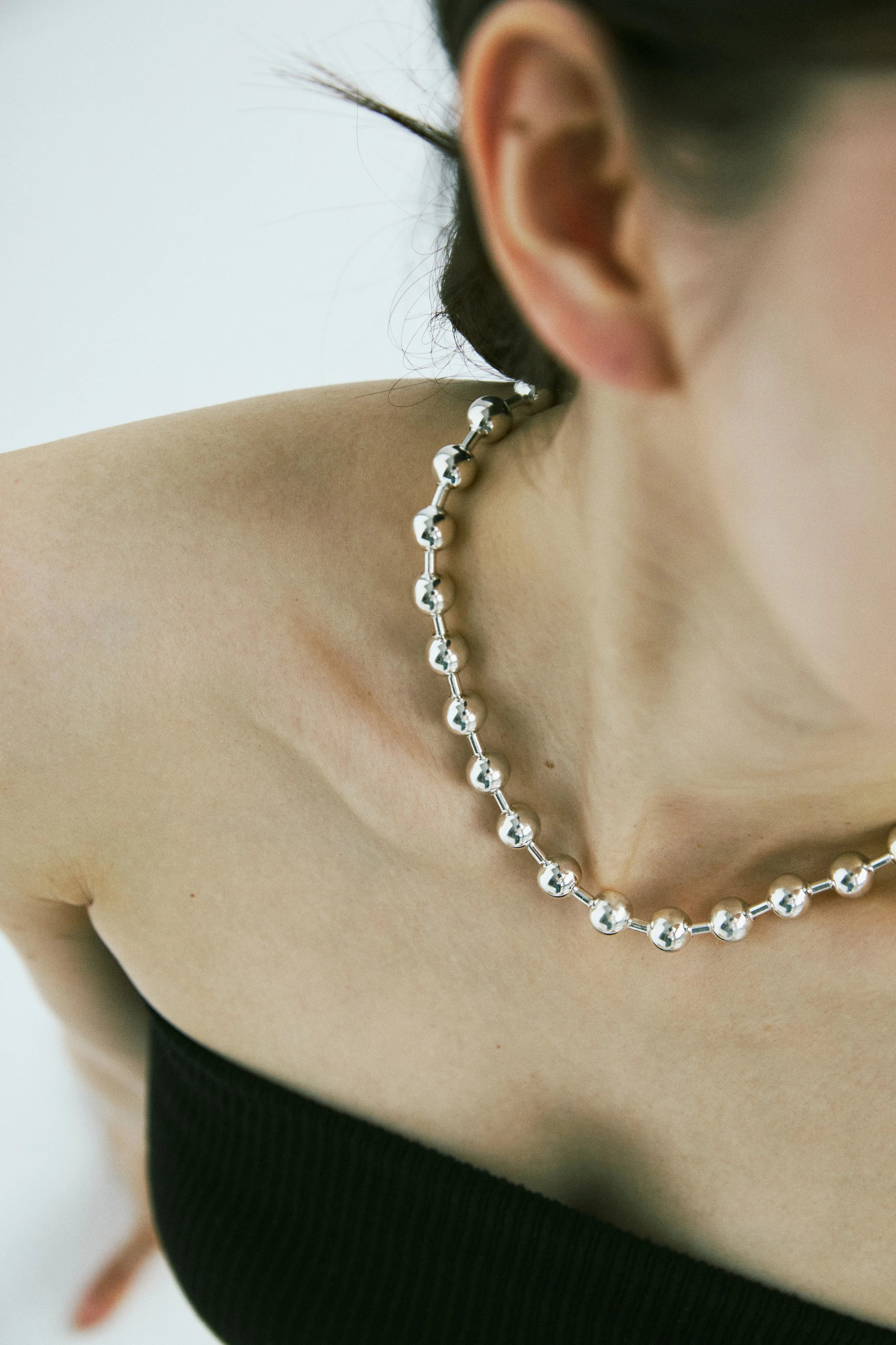 COLDFRAME - Handcrafted 925 Silver Cherishing Moment Ball Necklace - Tempo