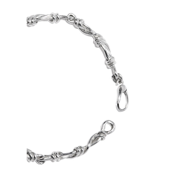 COLDFRAME - Handcrafted 925 Silver Gordian knot Chain Bracelet - Tempo