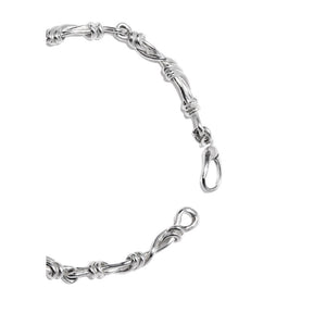 Handgefertigtes 925er Silber-Gordian-Knoten-Kettenarmband