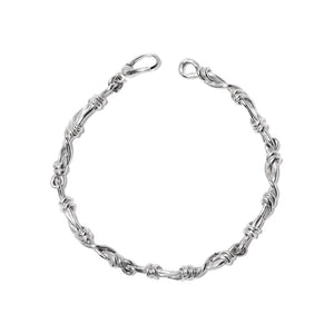 Bracelet chaîne en argent 925 avec nœud gordien fabriqué à la main