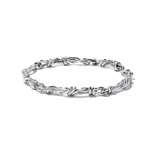 Hand-Crafted 925 Silver Gordian knot Chain Bracelet