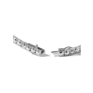 COLD FRAME Hand-Crafted 925 Silver Diamond Tennis Bracelet M TEMPO DESIGN STORE