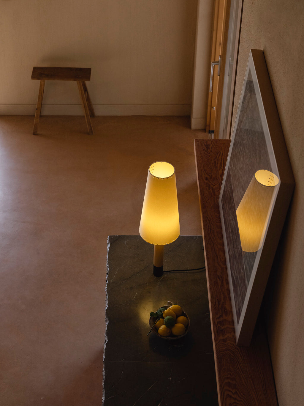 Básica M2 Birch Wood and Parchment Lamp - Tempo