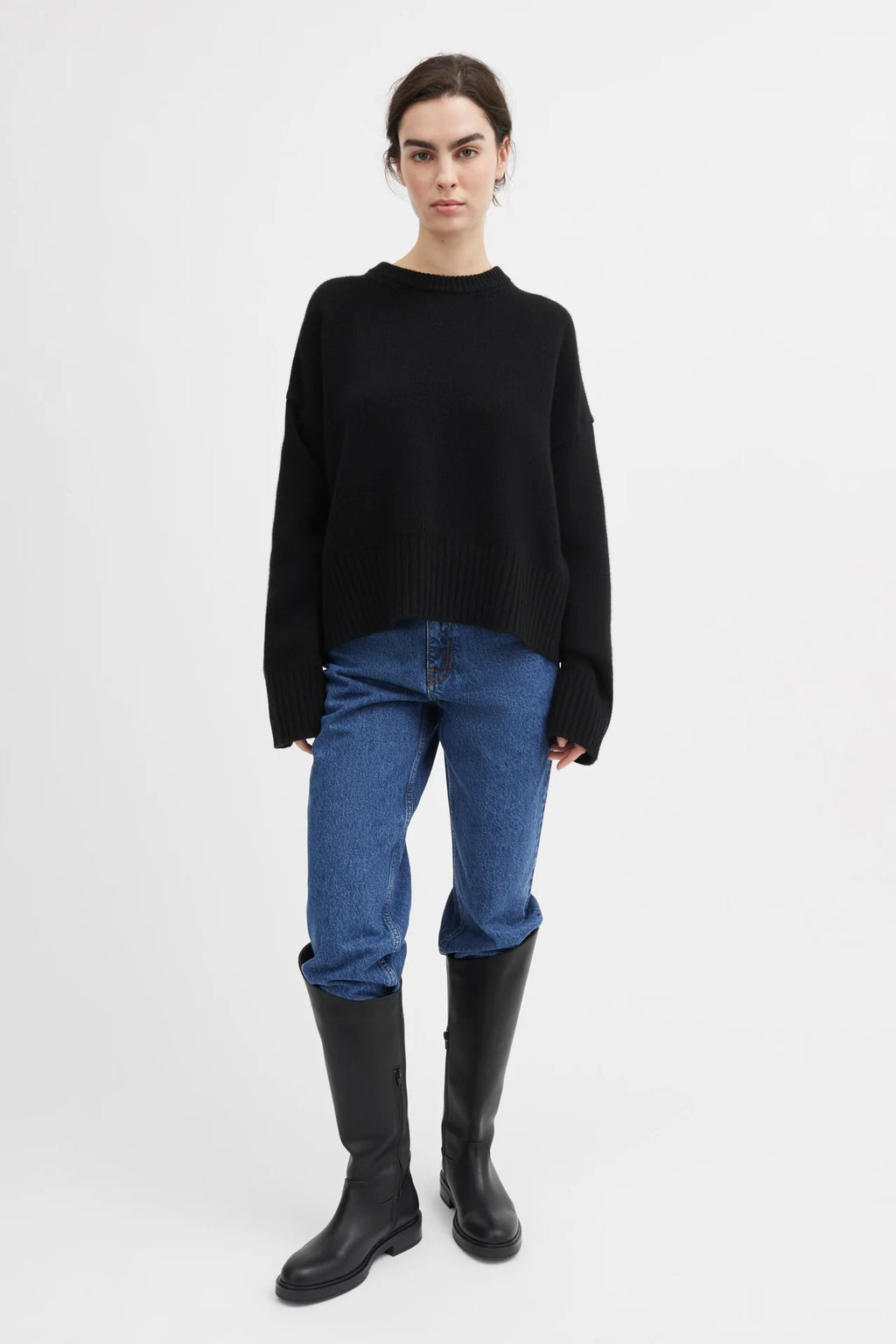 SKALL STUDIO - Campa Merino Wool Jumper in Black - Tempo