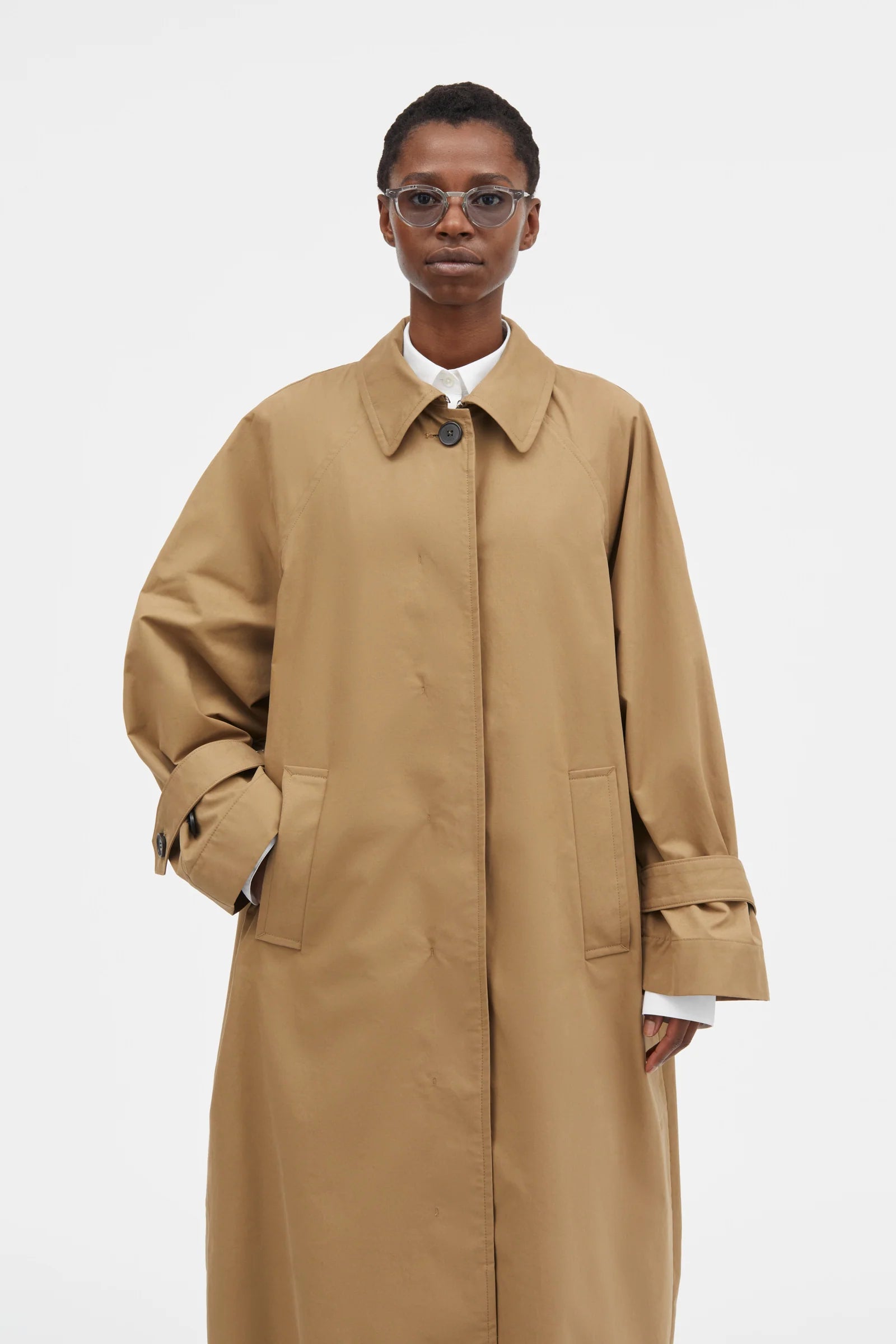 MKDT STUDIO - Caro Half Panama Coat in Drab - Tempo