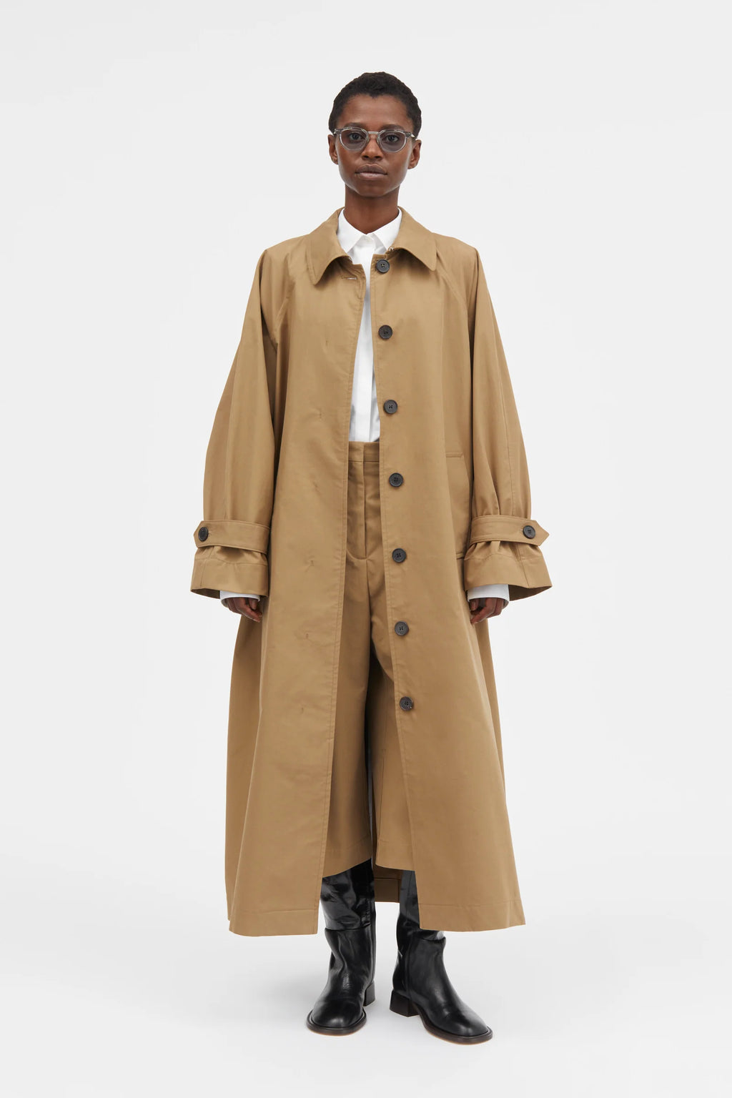 MKDT STUDIO - Caro Half Panama Coat in Drab - Tempo