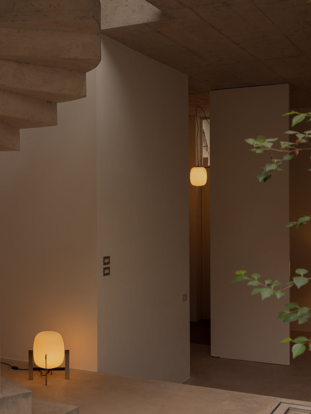 Globo Cesta White Opal Glass Pendant Lamp - Tempo