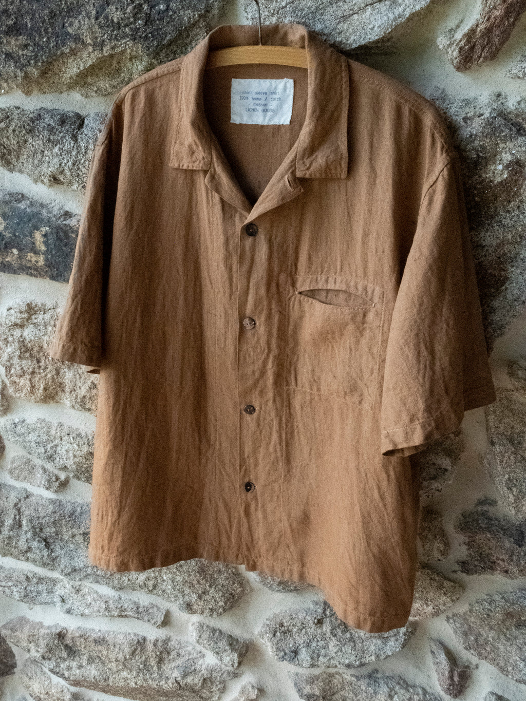 Cutch Hand-Dyed Hemp Short-Sleeve Shirt - Tempo