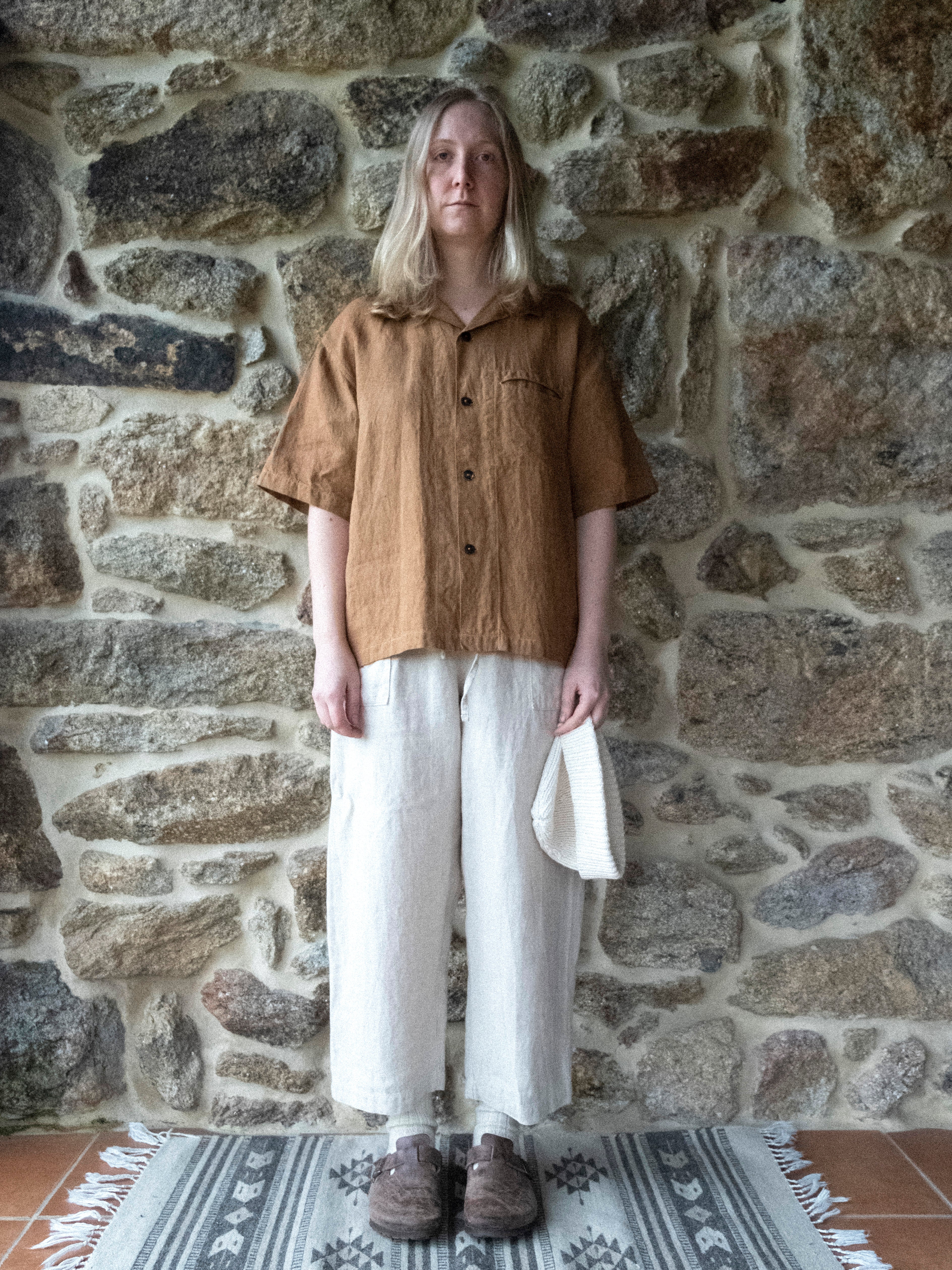 Cutch Hand-Dyed Hemp Short-Sleeve Shirt - Tempo