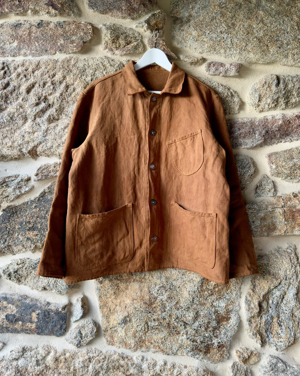 Cutch Hand-Dyed Hemp Work Jacket - Tempo